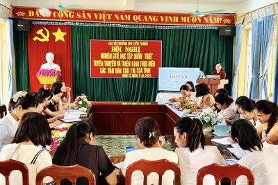 CHI BỘ TRƯỜNG MẦM NON TIẾN THẮNG TỔ CHỨC HỘI NGHỊ NGHIÊN CỨU HỌC TẬP, QUÁN TRIỆT, TUYÊN TRUYỀN VÀ TRIỂN KHAI  CÁC VĂN BẢN CỦA TRUNG ƯƠNG, CỦA TỈNH